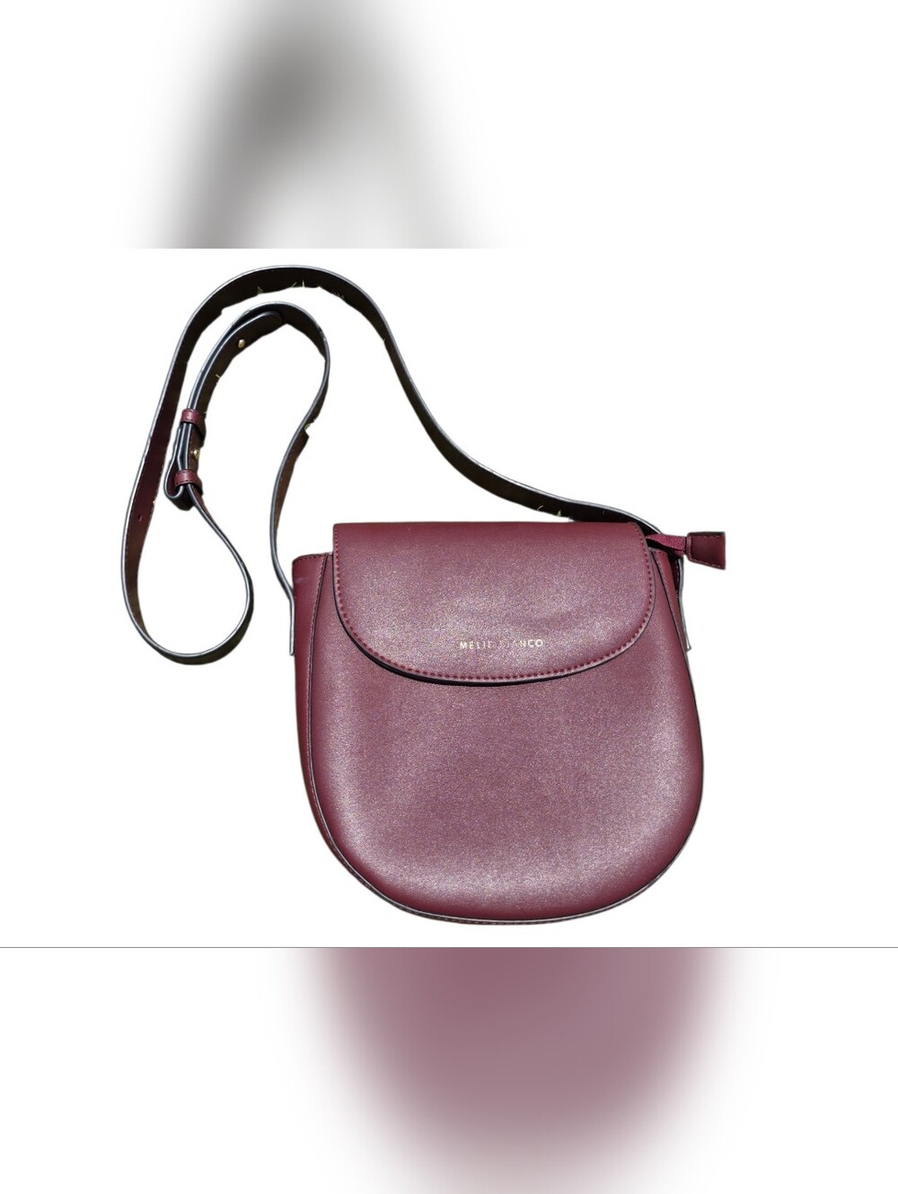 Melie Biano Piper Vegan Leather Saddle Bag- 9.5" X 9.5" X 2.5"